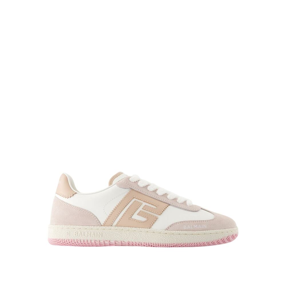 Balmain NIB Swan Sneaker in Smooth Leather and Suede Multicolor Size 39